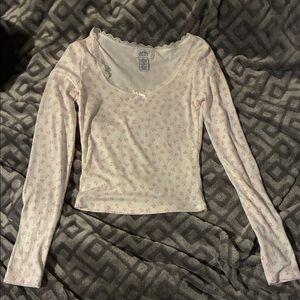 Floral Pink Long Sleeve Top